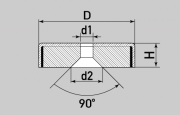 Zeichnung-Flache-Ausführung-Senkbohrung