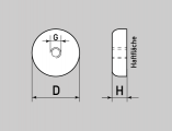 Zeichnung-Flachtopfmagnet