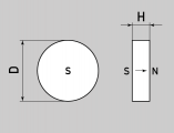 Zeichnung-Scheibenmagnet-axial